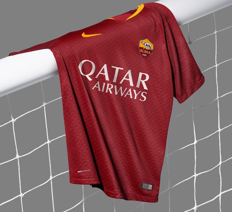As Roma 2018-19 Nike Home Kits Football Shirt