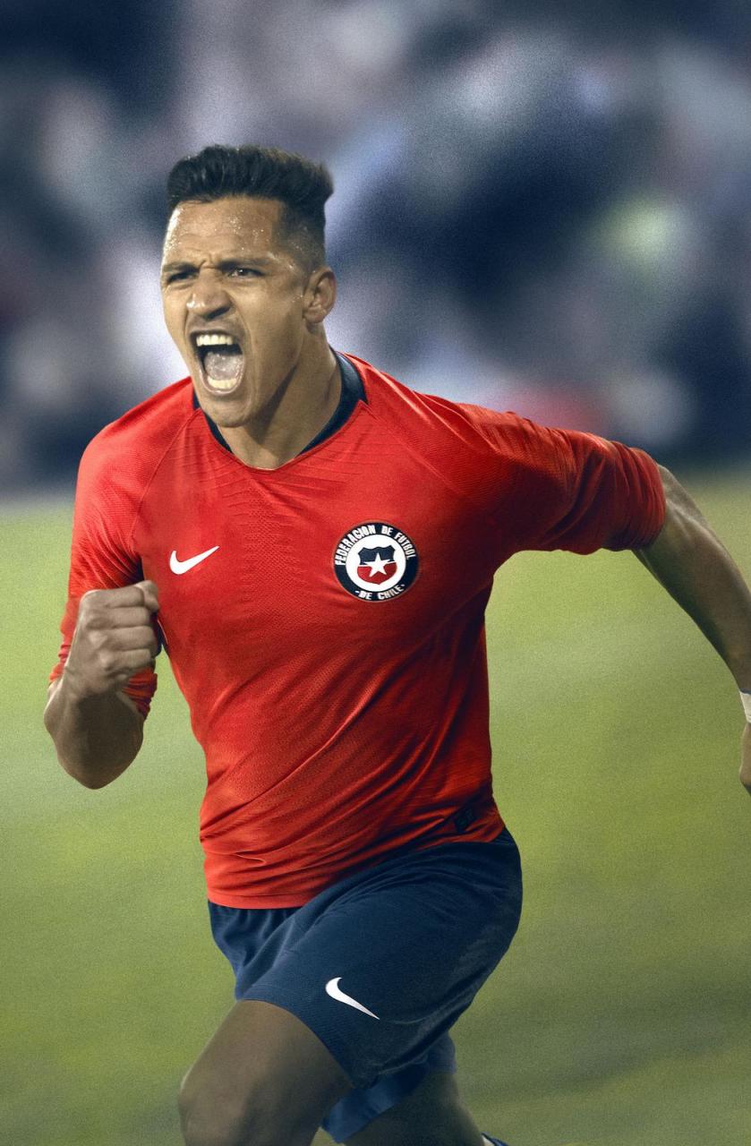 Chile 2018 Nike Home Away Kit Football Shirt