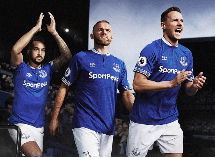 Everton 2018/19 Umbro Home Kit Football Shirts