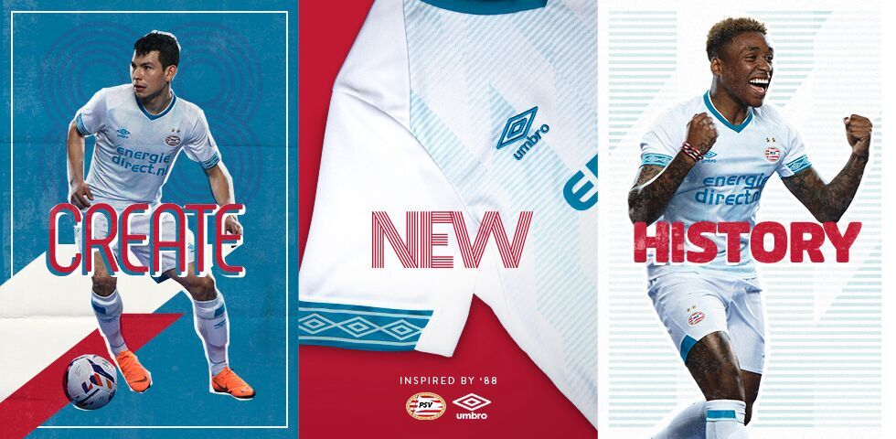 PSV 2018-19 Umbro Home Away Kit Football Shirt