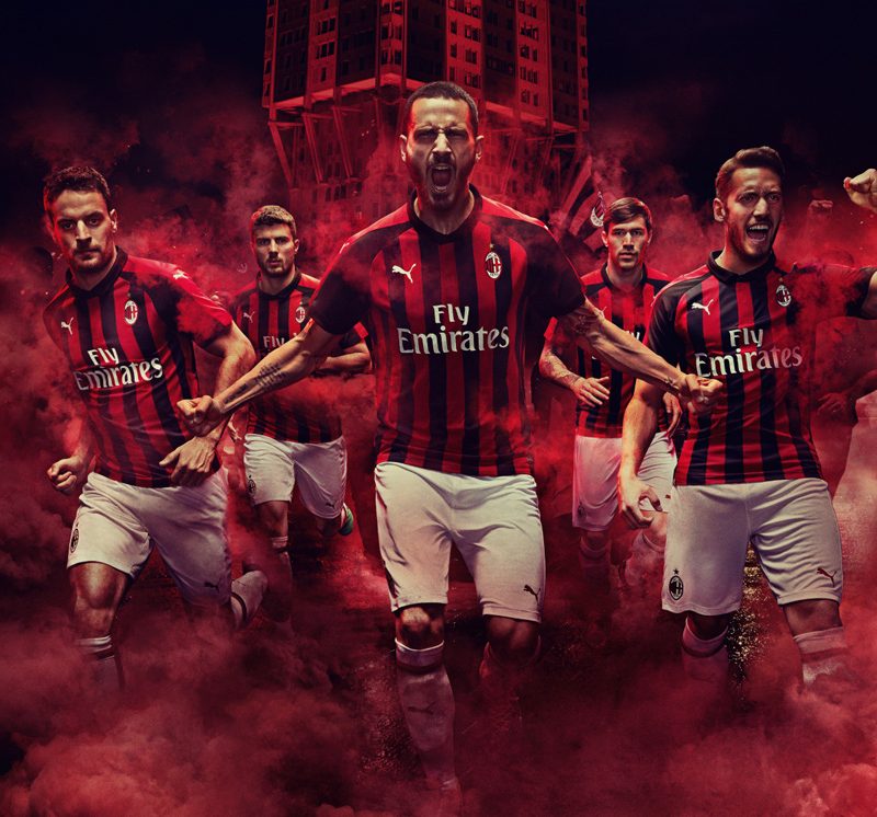AC Milan 2018-19 Puma Home Kit Football Shirt