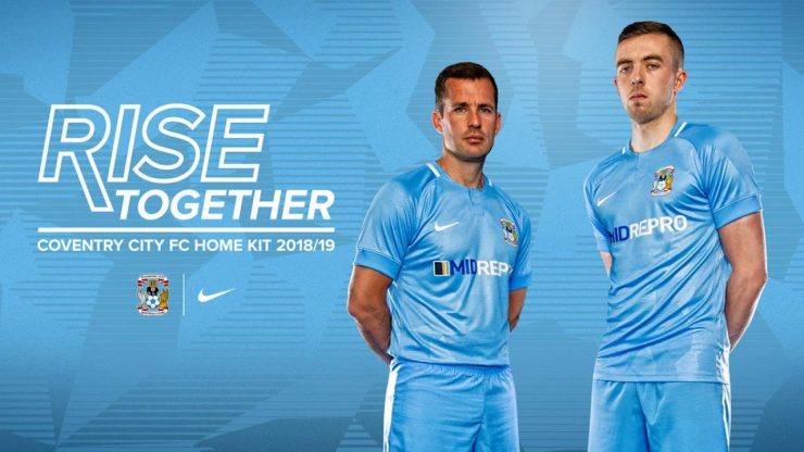 Coventry City 2018-19 Nike Home Kit Football Shirt