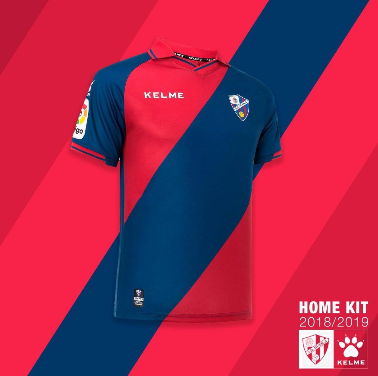 Huesca 2018-19 Kelme Home, Away & Third Kits