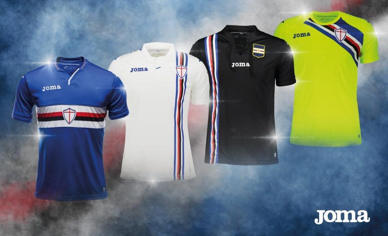 Sampdoria 2018-19 Joma Home Away & Third Kits