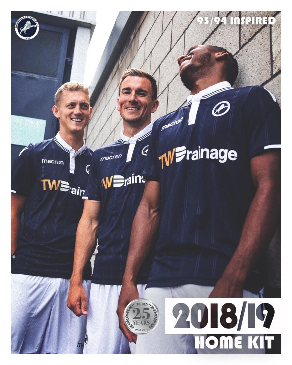 Millwall 2018-19 Home & Away Kit