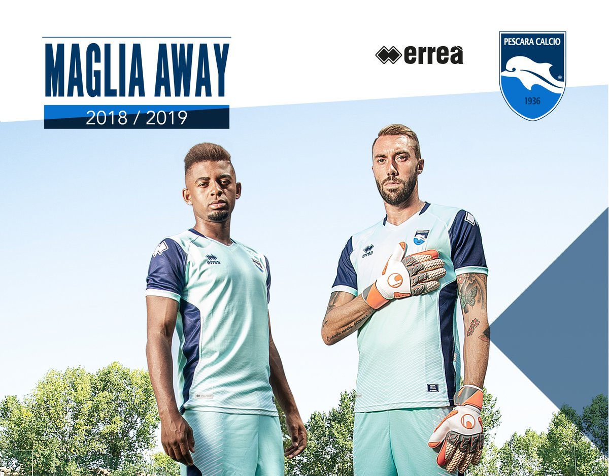 Pescara Calcio 2018-19 Home, Away, Third Kit