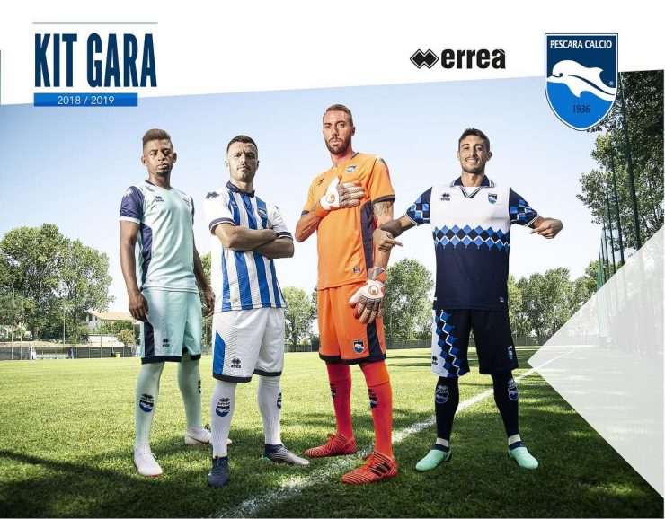 Pescara Calcio 2018-19 Home, Away, Third Kit