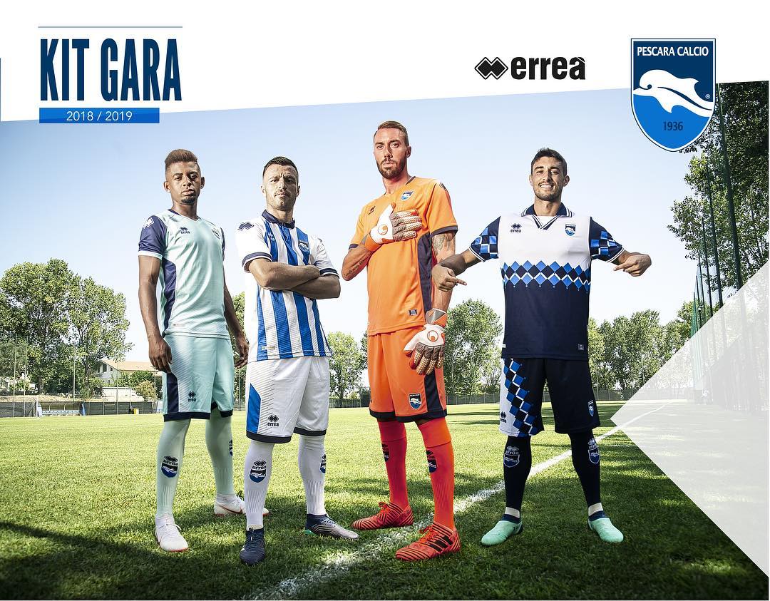 PESCARA CALCIO Errea Away Football shirt 2018-2019 NEW maglia jersey